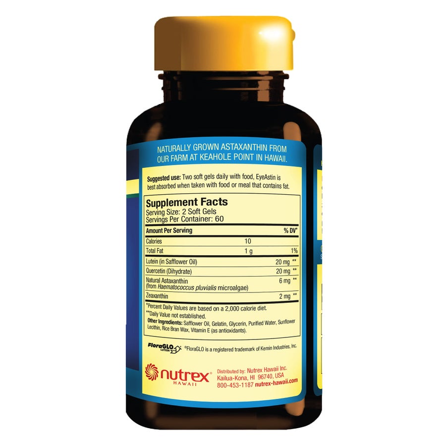 Viên hỗ trợ mắt EyeAstin Nutrex Hawaii – 120 viên – ảnh 3