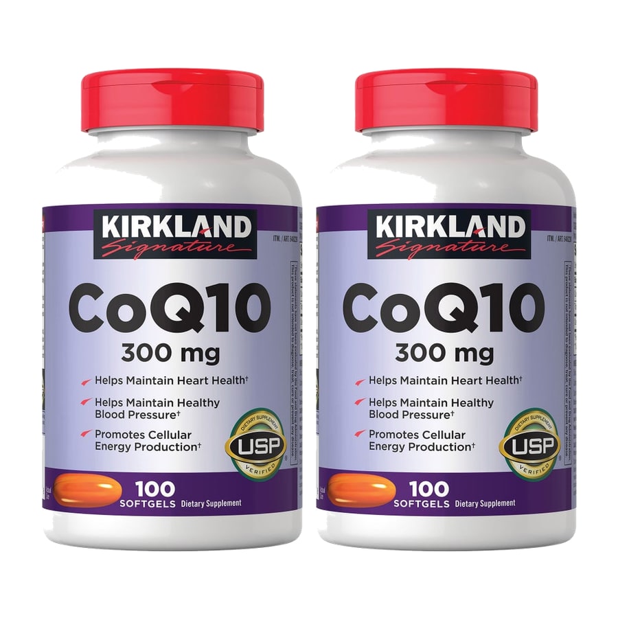 Combo 2 hộp CoQ10 300mg hỗ trợ tim mạch Kirkland – 2 × 100 viên