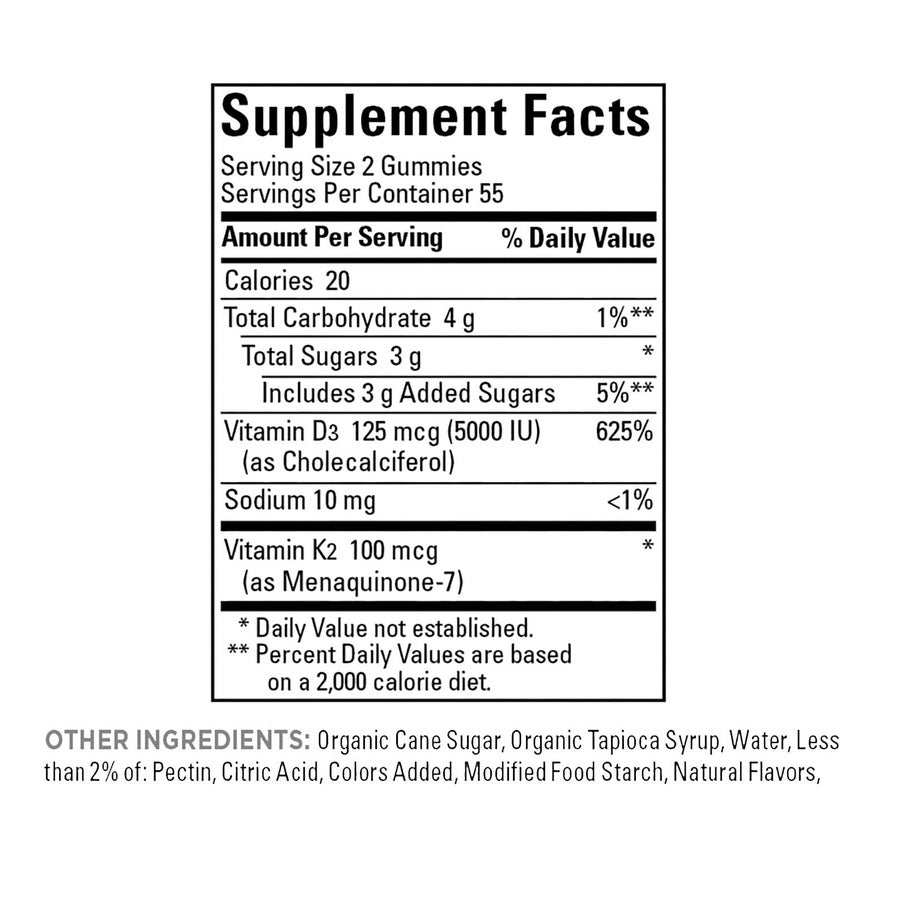 Kẹo dẻo D3 K2 hỗ trợ xương Nature Made – 110 viên – ảnh 4