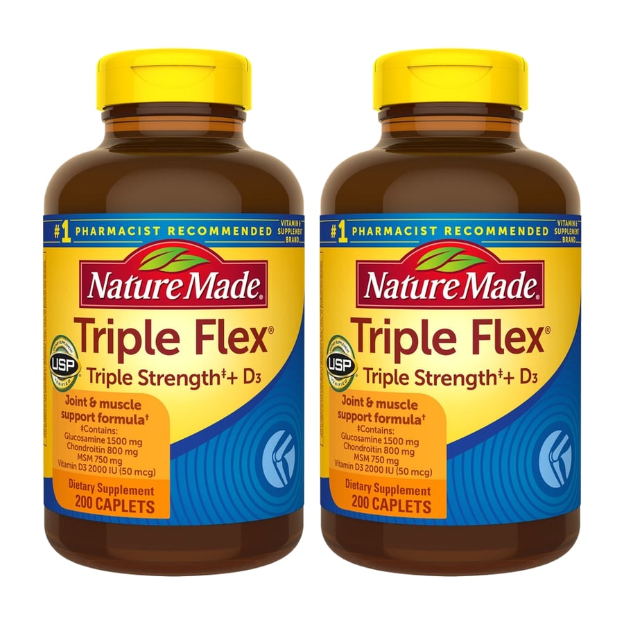 Combo 2 hộp viên khớp glucosamine Nature Made TripleFlex – 2 × 200 viên