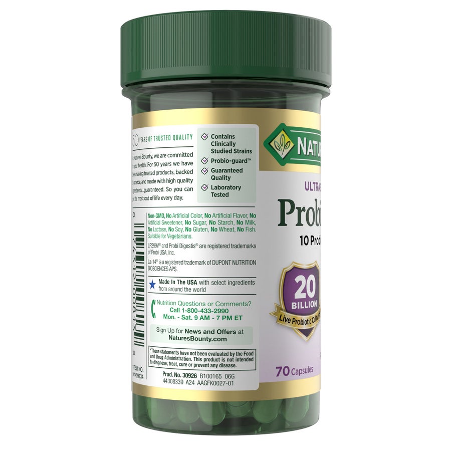 Men vi sinh hỗ trợ tiêu hoá Nature's Bounty – 70 viên – ảnh 2