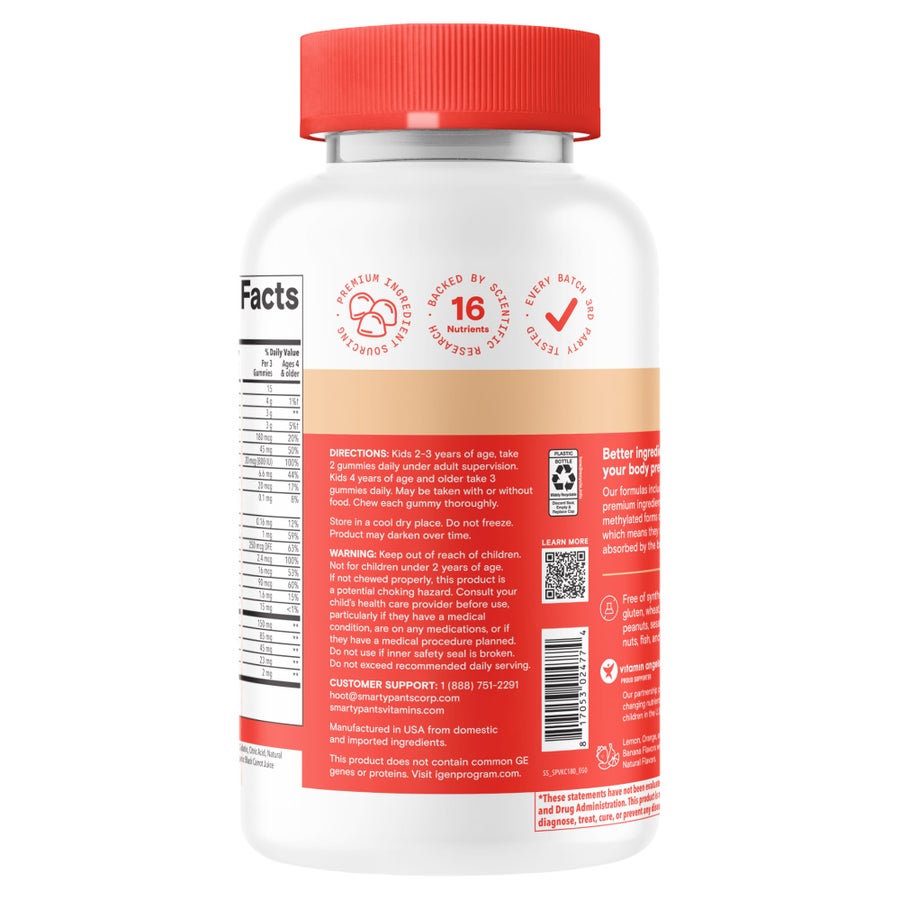 Kẹo dẻo vitamin cho bé SmartyPants – 180 viên – ảnh 2