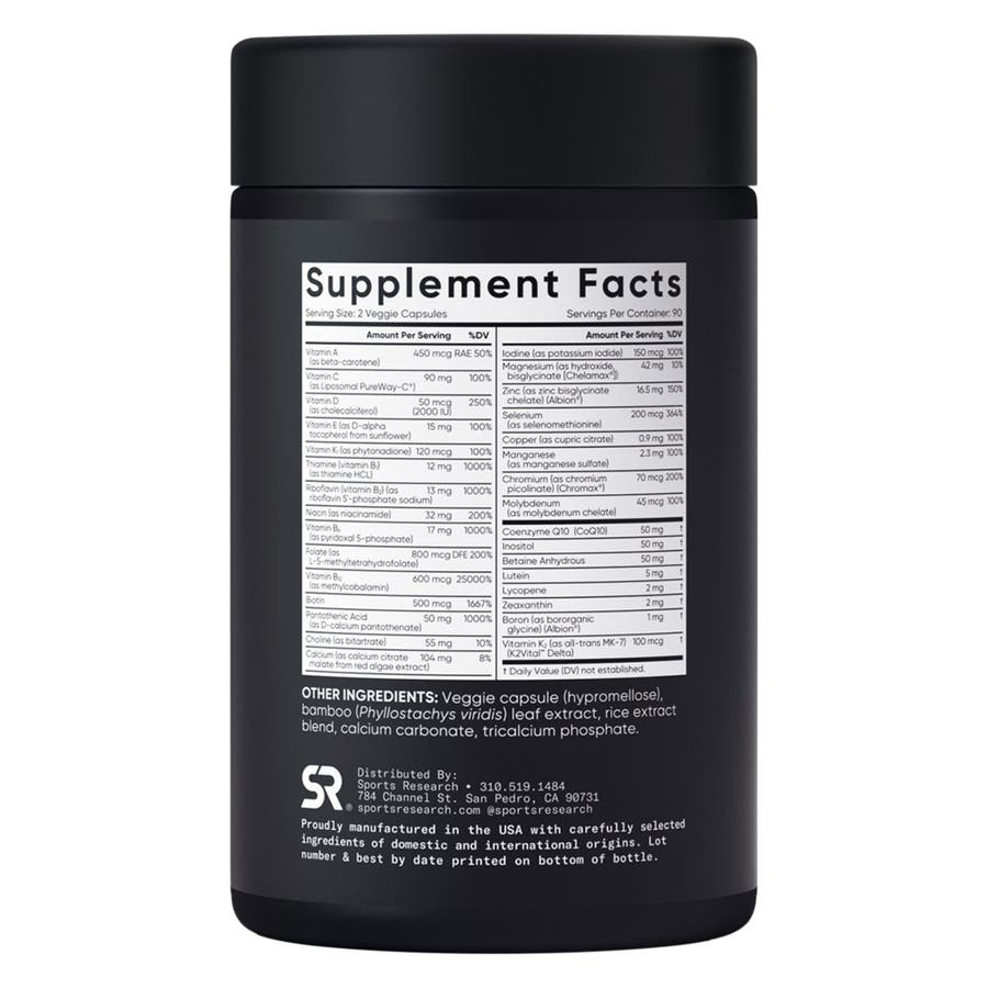 Vitamin tổng hợp cho người lớn Sports Research – 180 viên – ảnh 3