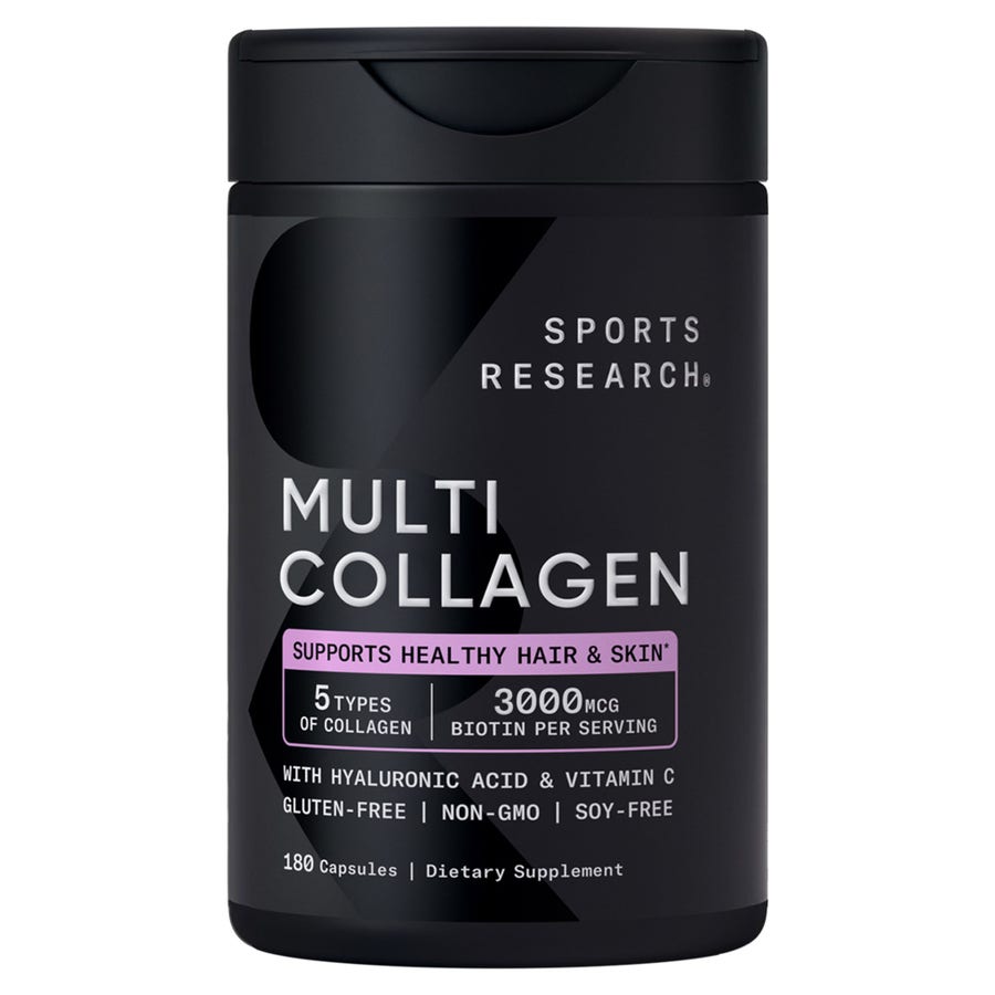 Viên uống Collagen Sports Research Multi Collagen + Biotin – 180 viên