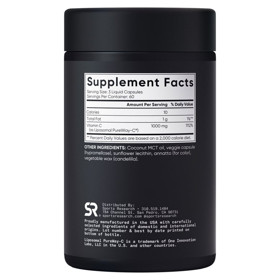 Vitamin C hỗ trợ miễn dịch Sports Research – 180 viên – ảnh 3
