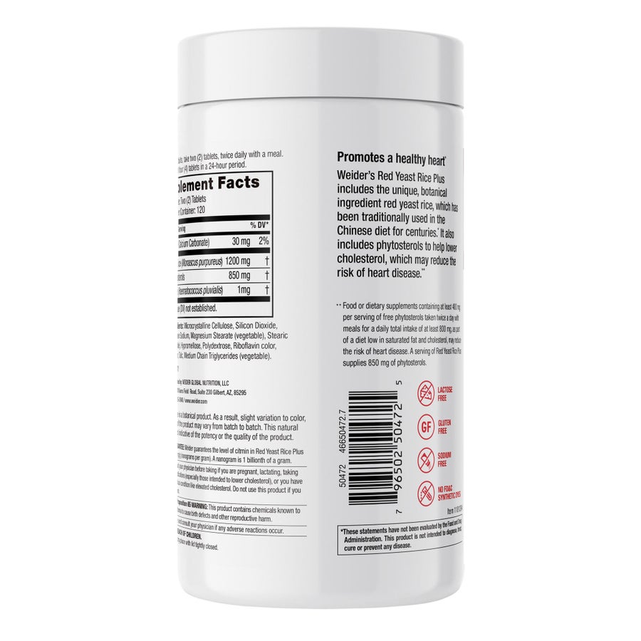 Gạo men đỏ hỗ trợ tim mạch Weider – 240 viên – ảnh 3