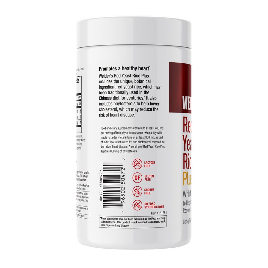 Gạo men đỏ hỗ trợ tim mạch Weider – 240 viên – ảnh 4